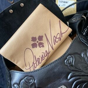 Beautiful Black Leather Patricia Nash Purse.Never Used! Dust Bag and Tags.